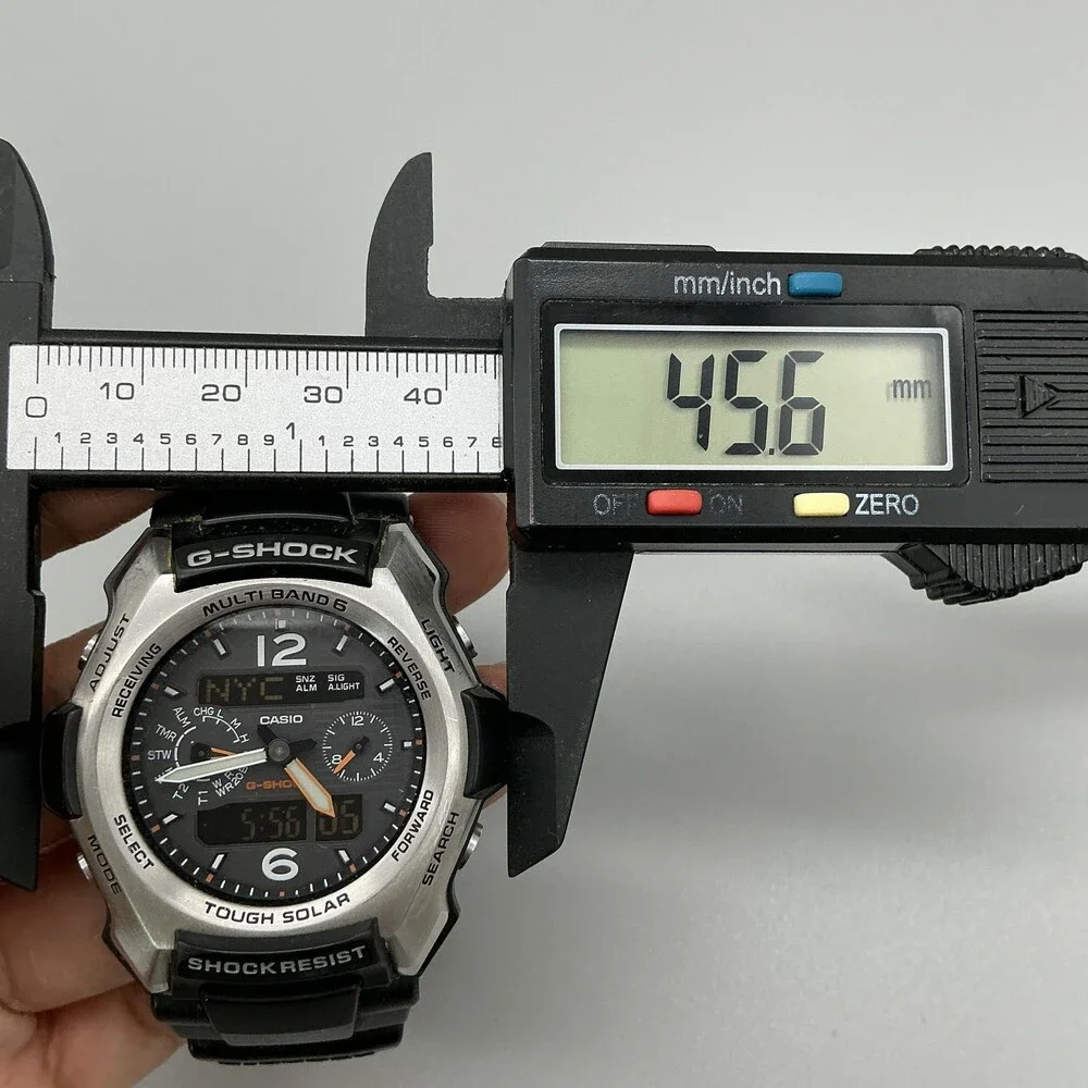 Casio G-Shock GW-2500 Mens Watch 46mm Solar Atomic Black Resin New Capacitor